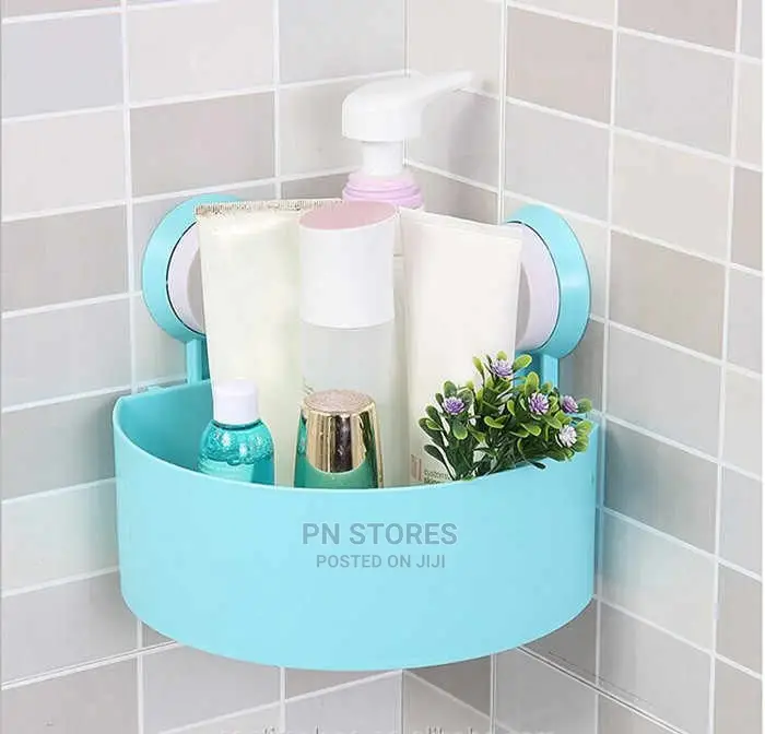 Bathroom Shelf Wall Corner Suction Storage Rack