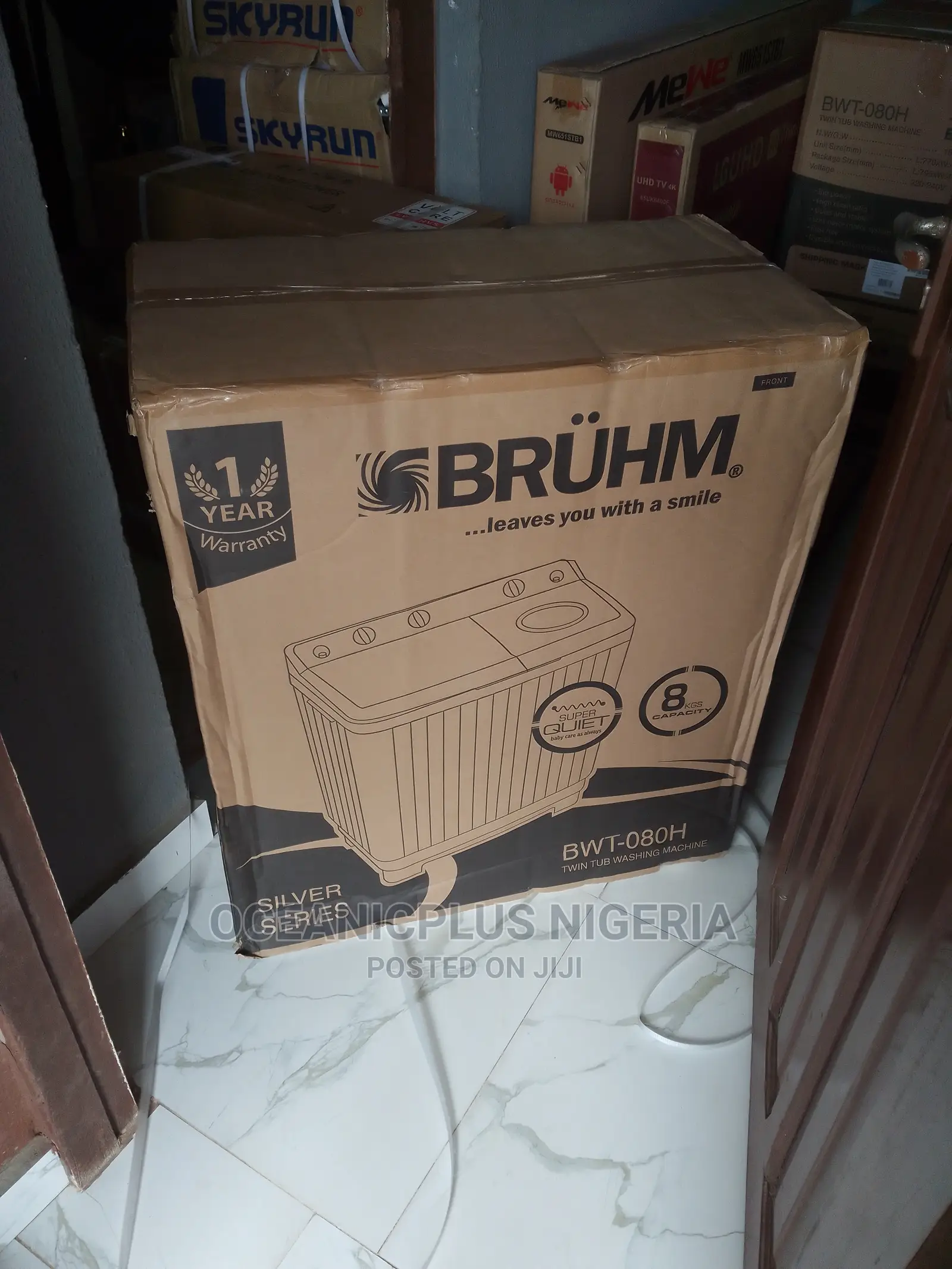 Very Strong Bruhm 8kg Twin Tub Washing Machine