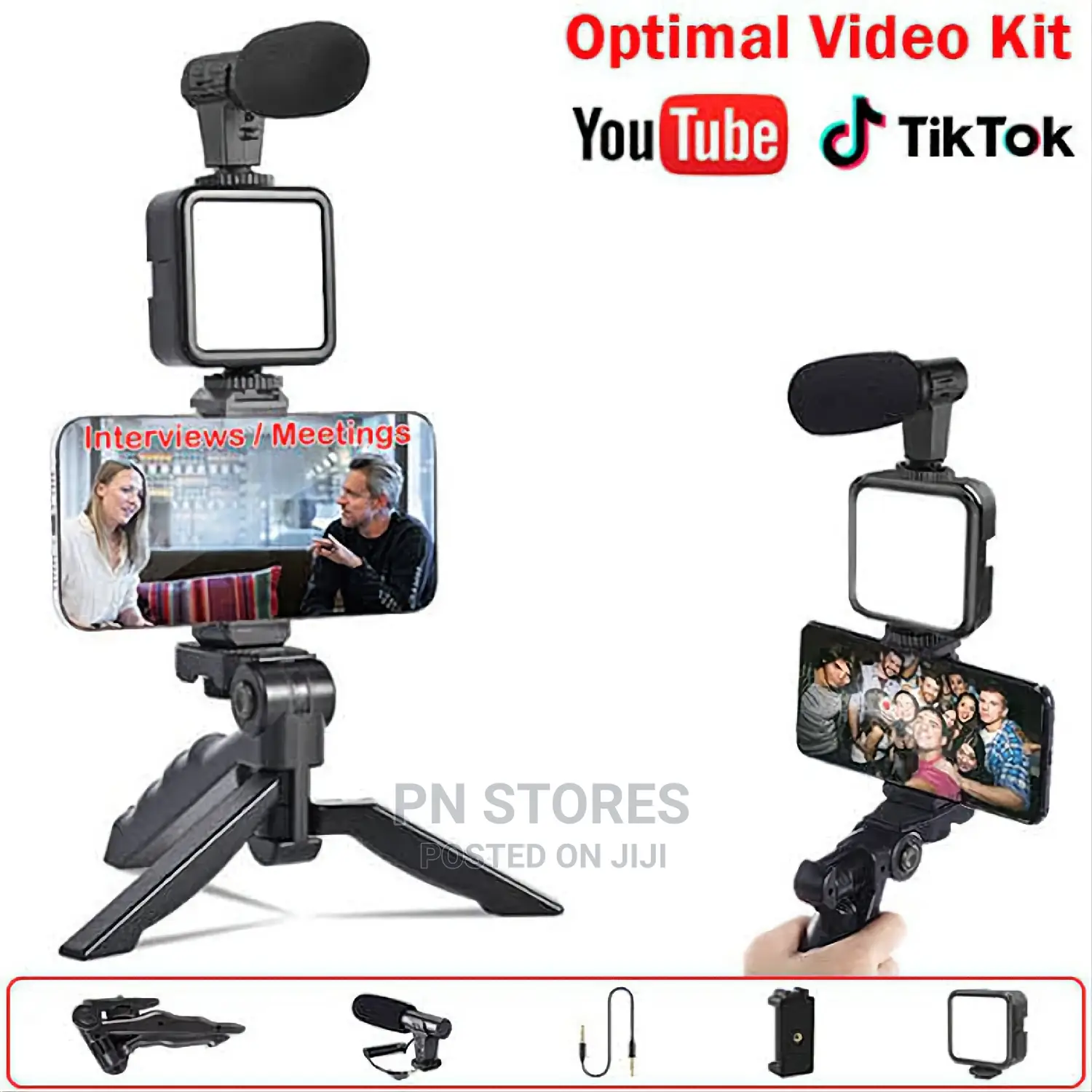 Video Making Kit | Tripod | Led Fill Light | Mic || Remote