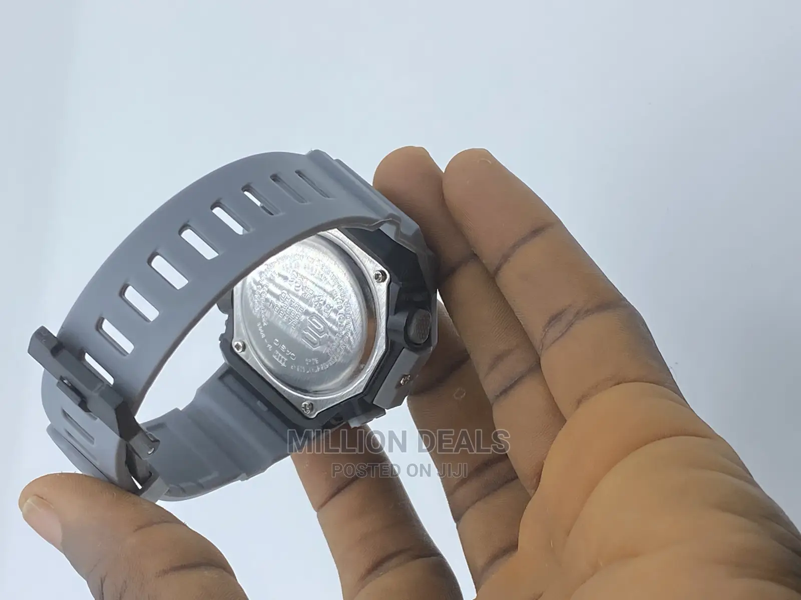 Rubber Strap Unique Men’S Grey Wrist Watch
