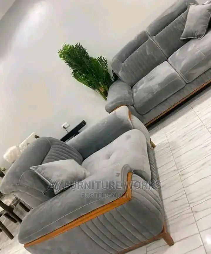 Luxury 7 Seater Living Room Fabric Made Royal Sofa Chair.