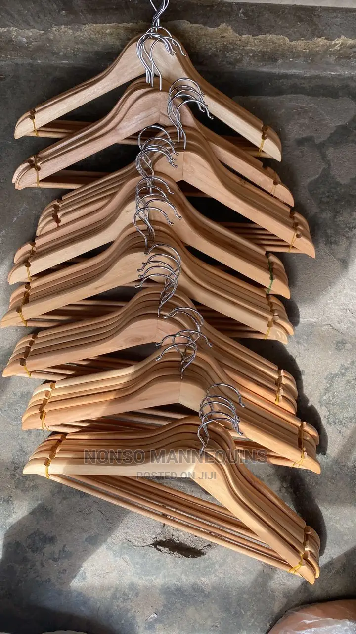 Packs of Wooden Clothes Hangers