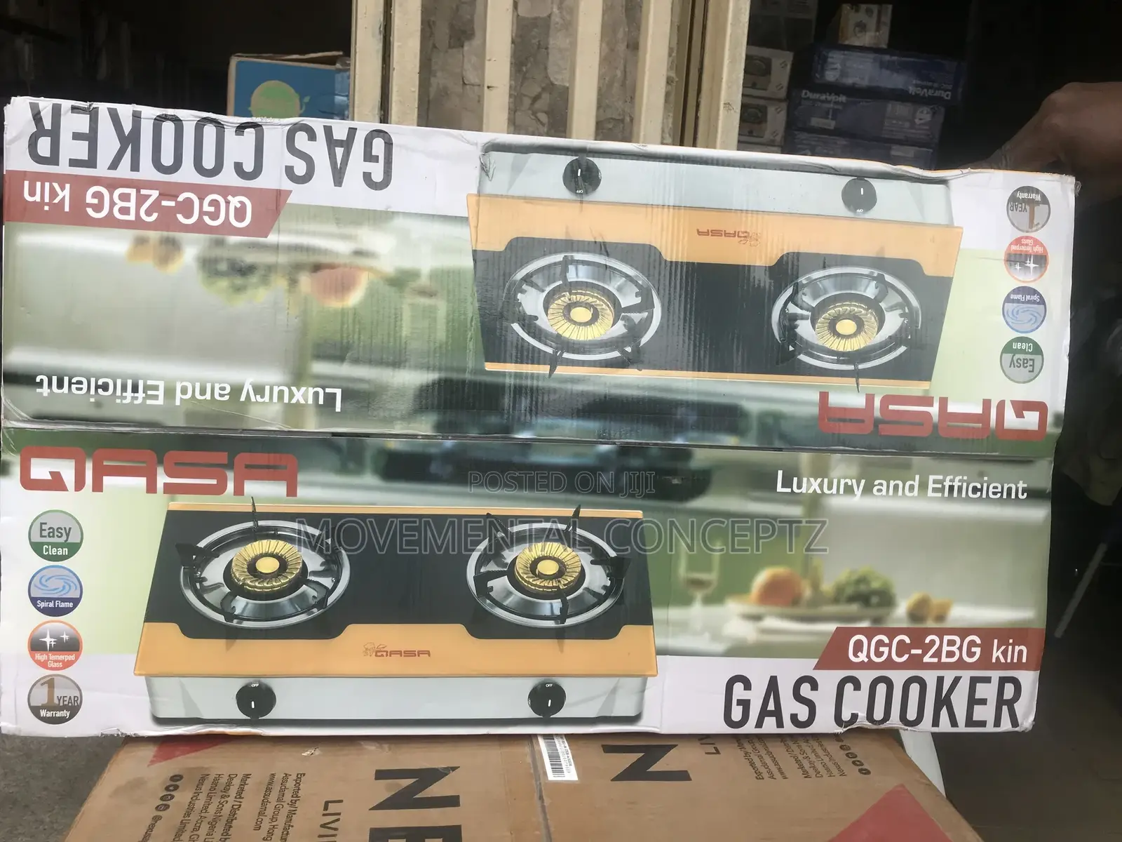 Qasa Gas Cooker GBC-2BG Kin
