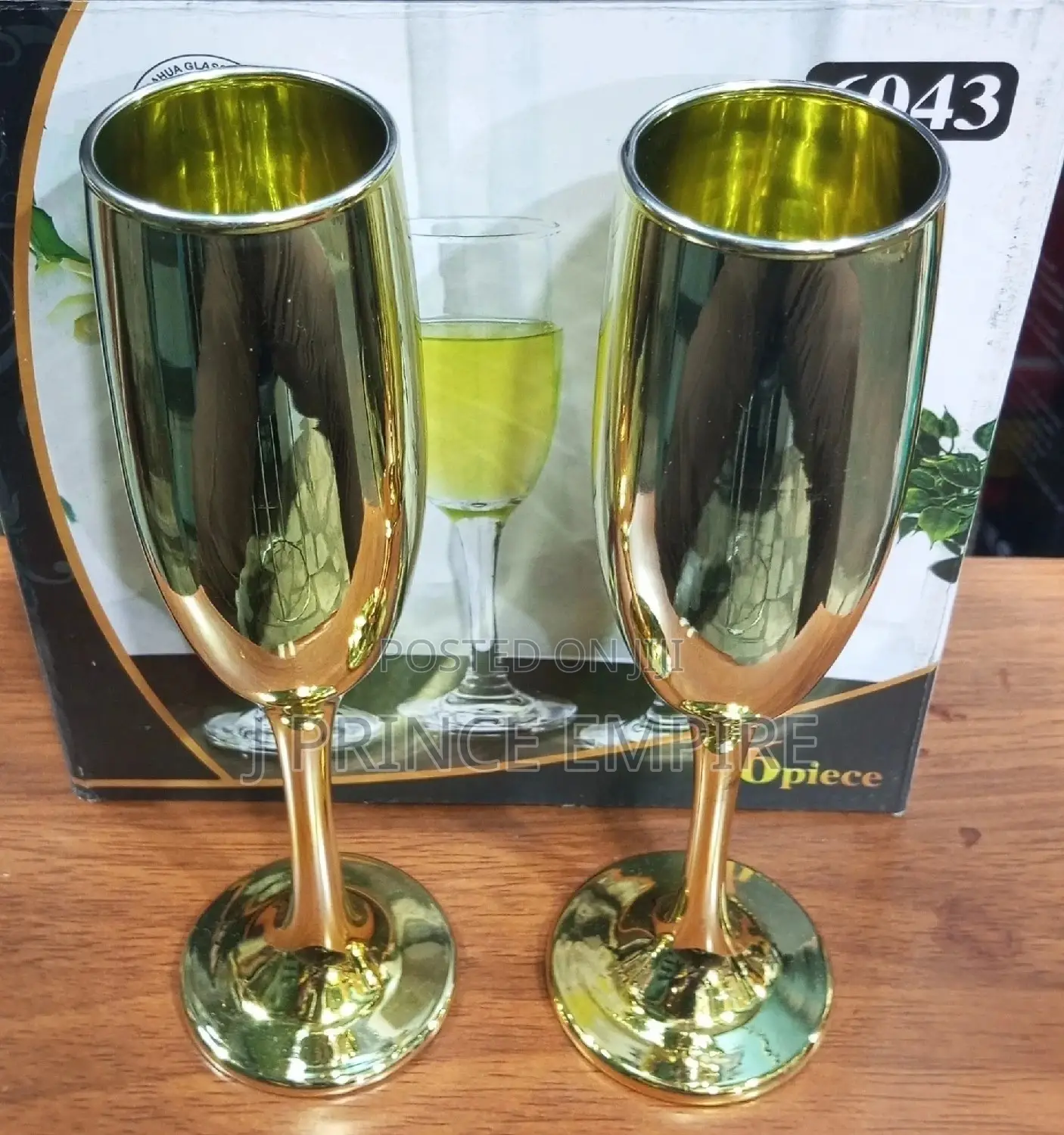 Gold Champagne Stainless Steel Glass Unbreakable