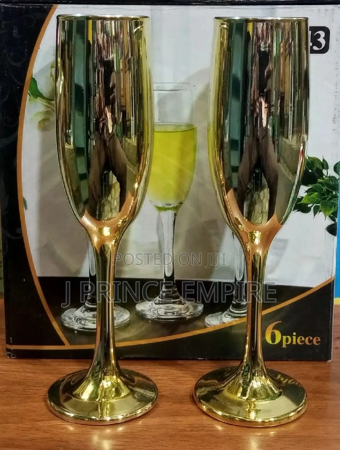 Gold Champagne Stainless Steel Glass Unbreakable