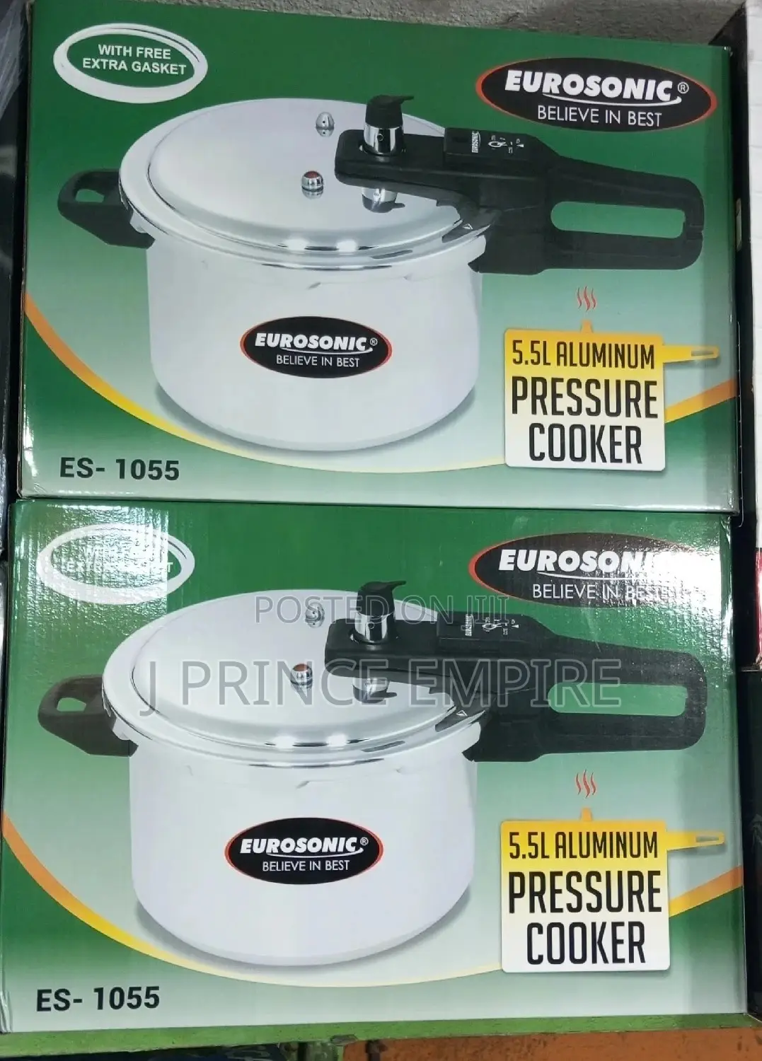 Eurosonic Aluminium Pressure Cooker - 5.5l