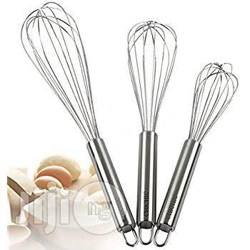 3 PC Stainless Steel Balloon Whisk Set Whip Mix Stir Beat