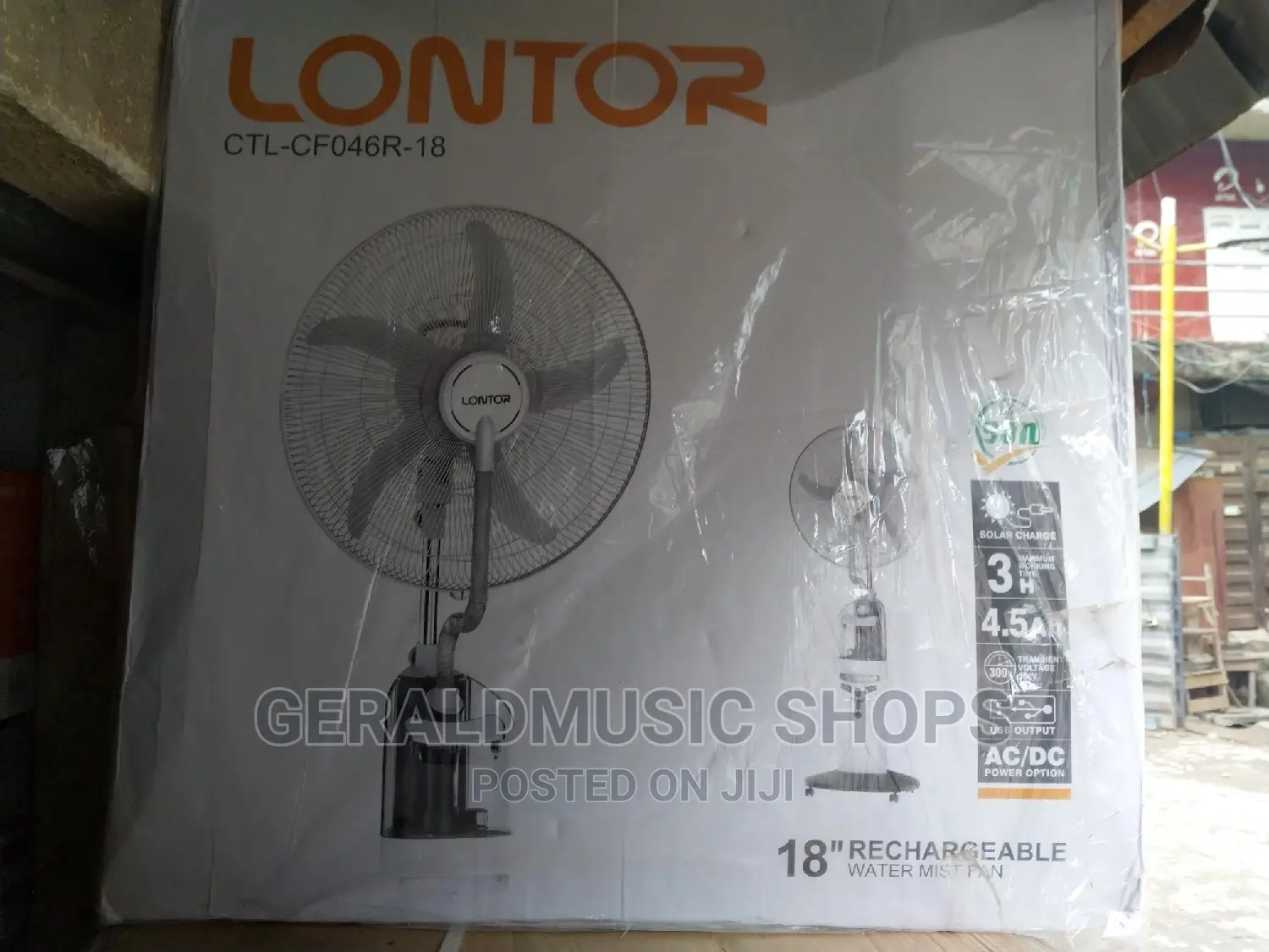 CTL-CF046R-18 LONTOR Rechargeable Fan 18"