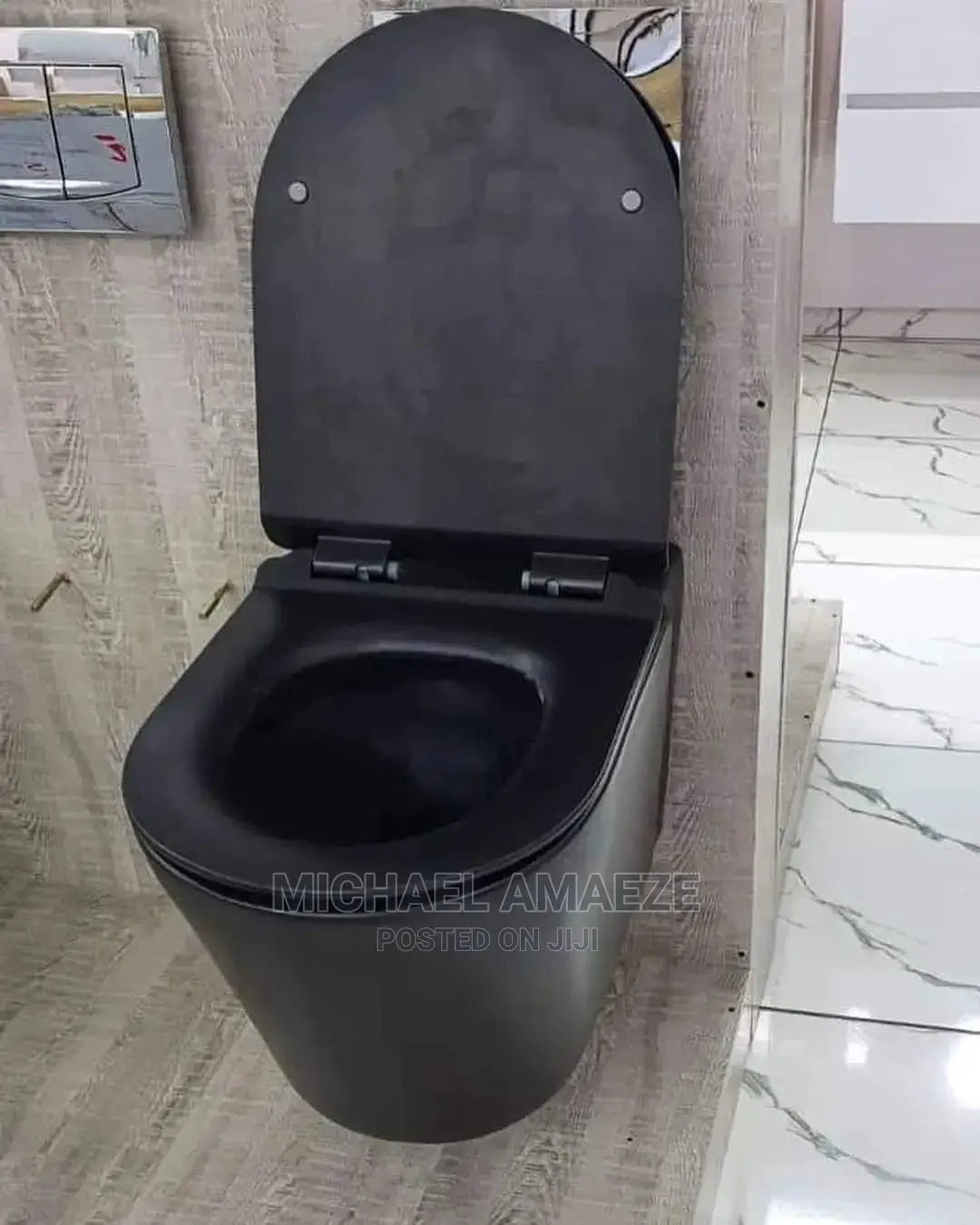 Black Wall Hung Water Closet