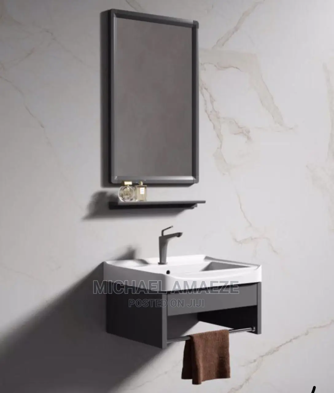Hanging Wash Hand Basin With Mirror
