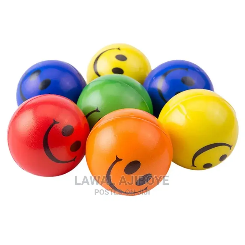 12pc/Lot 6.3cm Smile Face Foam Ball Squeeze Stress Ball