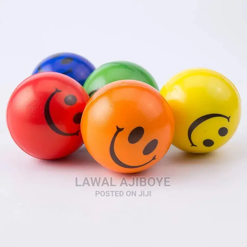 12pc/Lot 6.3cm Smile Face Foam Ball Squeeze Stress Ball