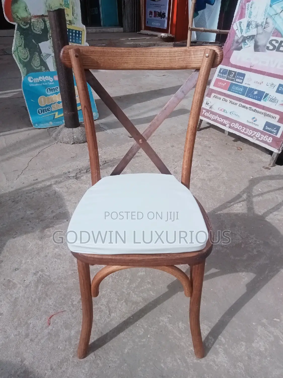 Wooden Cross Back Chairs