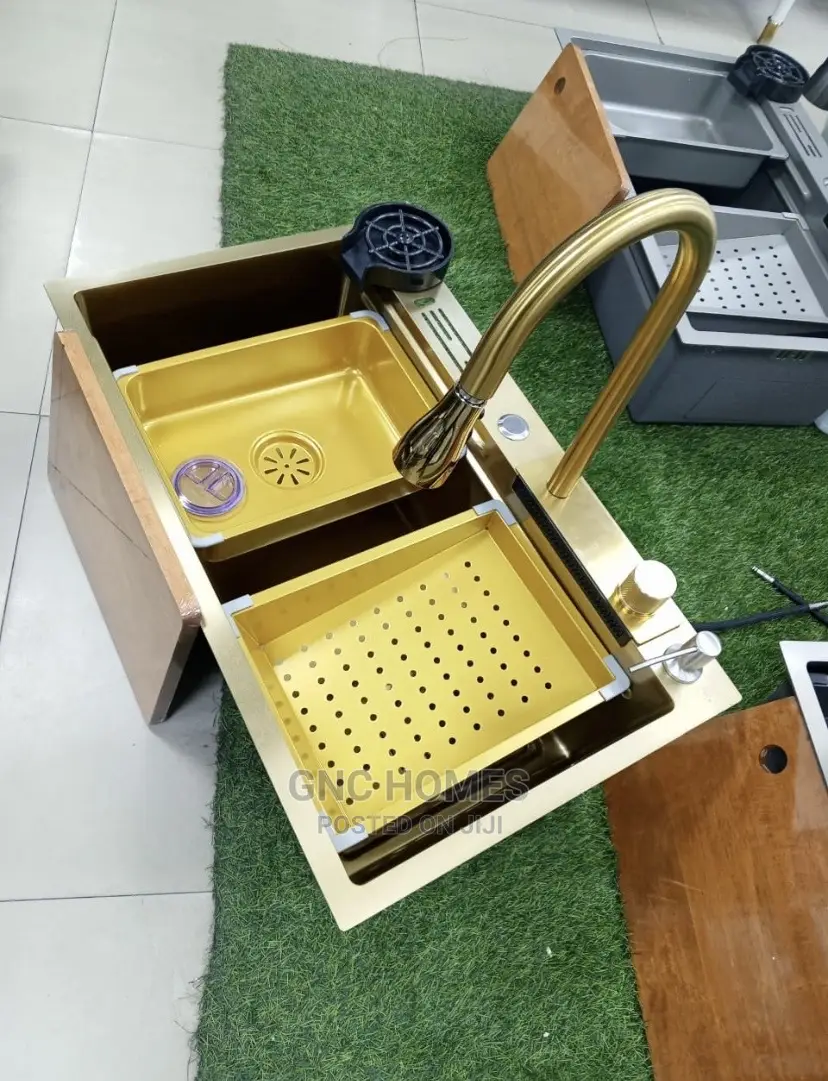 Gold Kitchen Sink and Mixer Tap