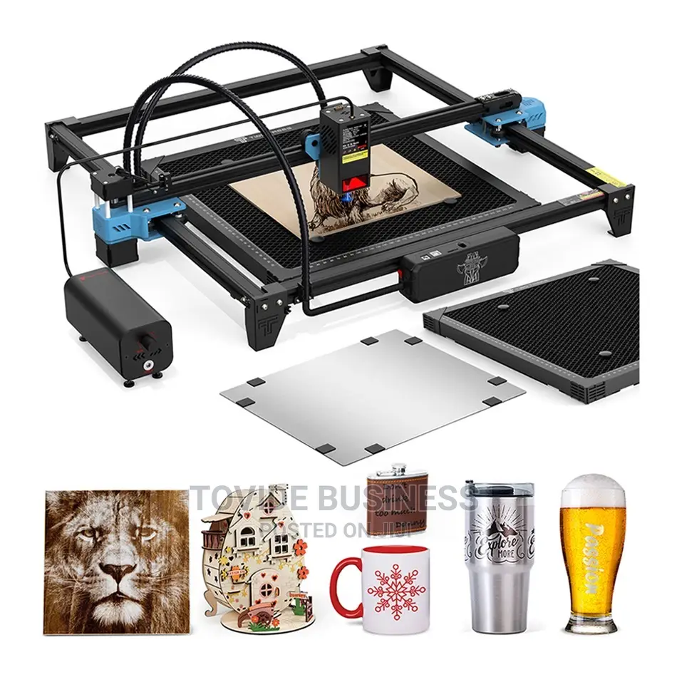 20W Laser Cutter Machine + Air Assist, Honeycomb, Rotary Mod