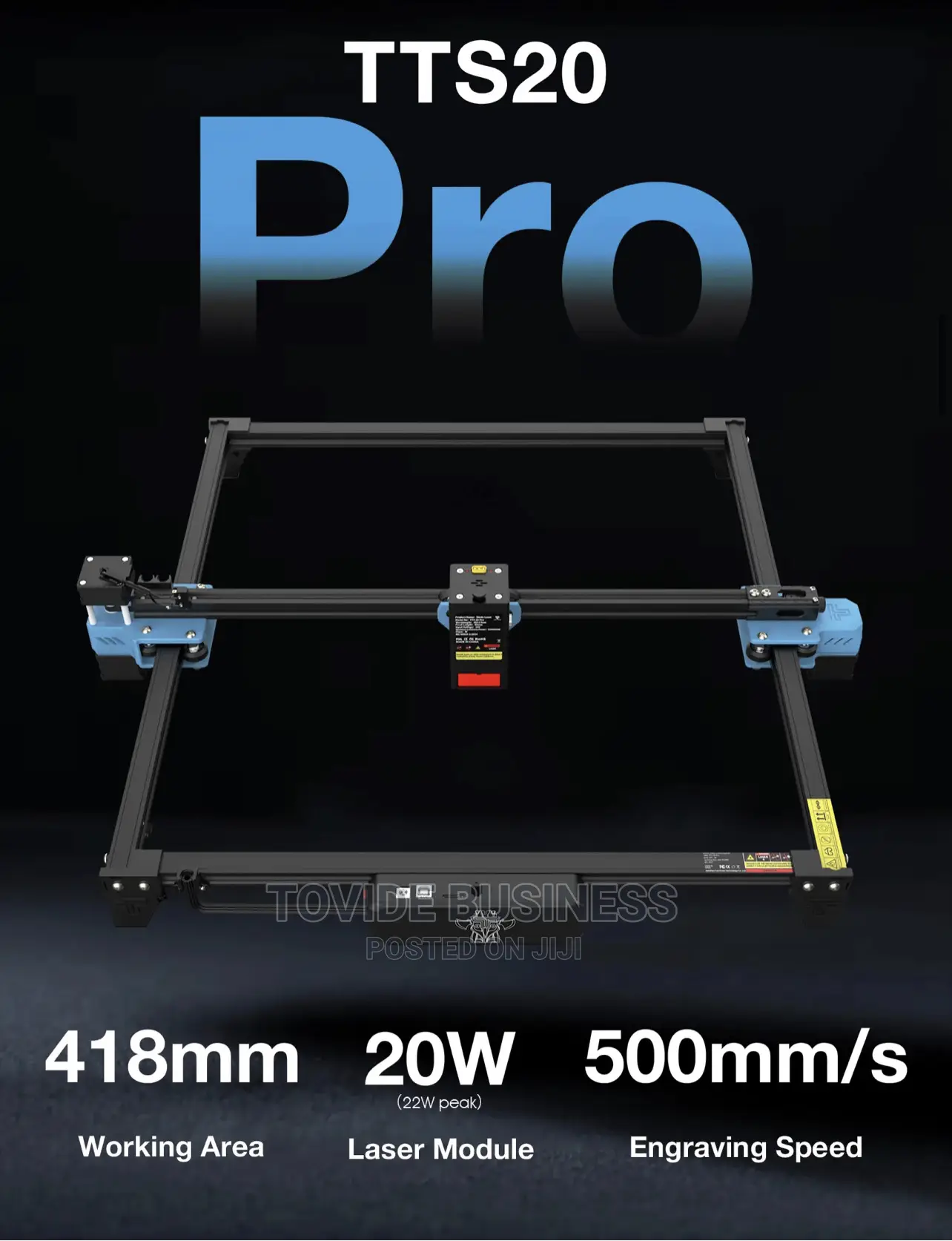 20W Laser Cutter Machine + Air Assist, Honeycomb, Rotary Mod
