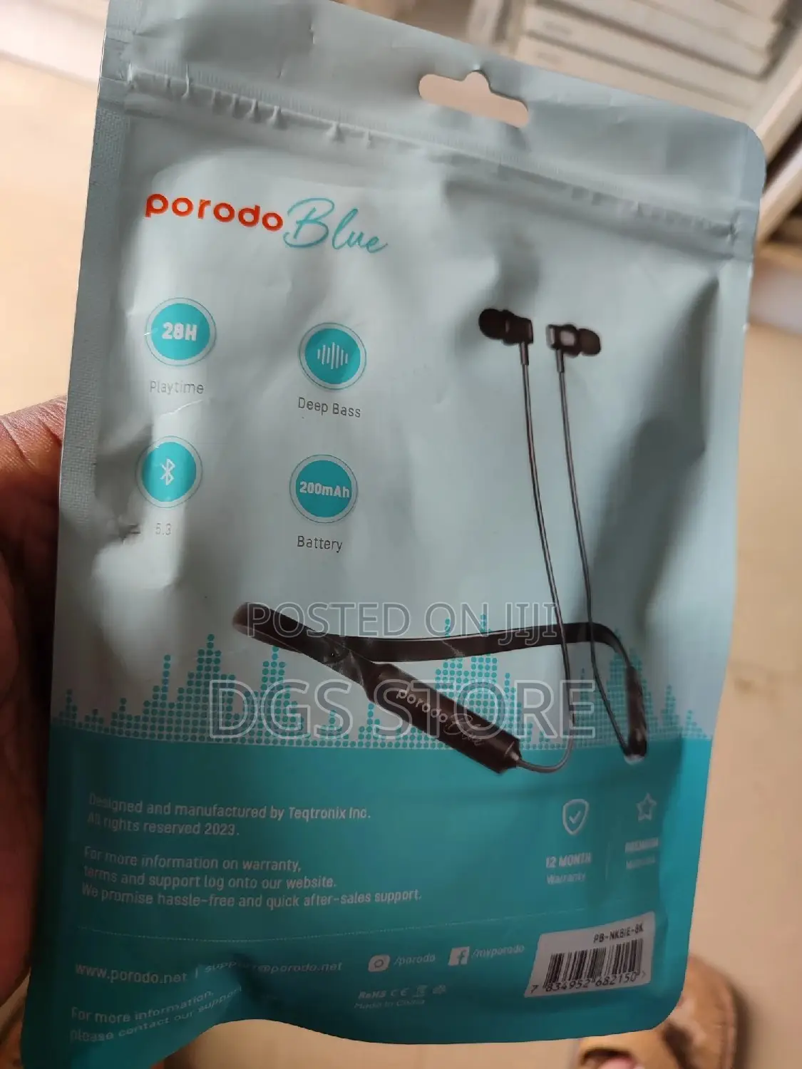 Porodo Blue ENC Neckband Bluetooth