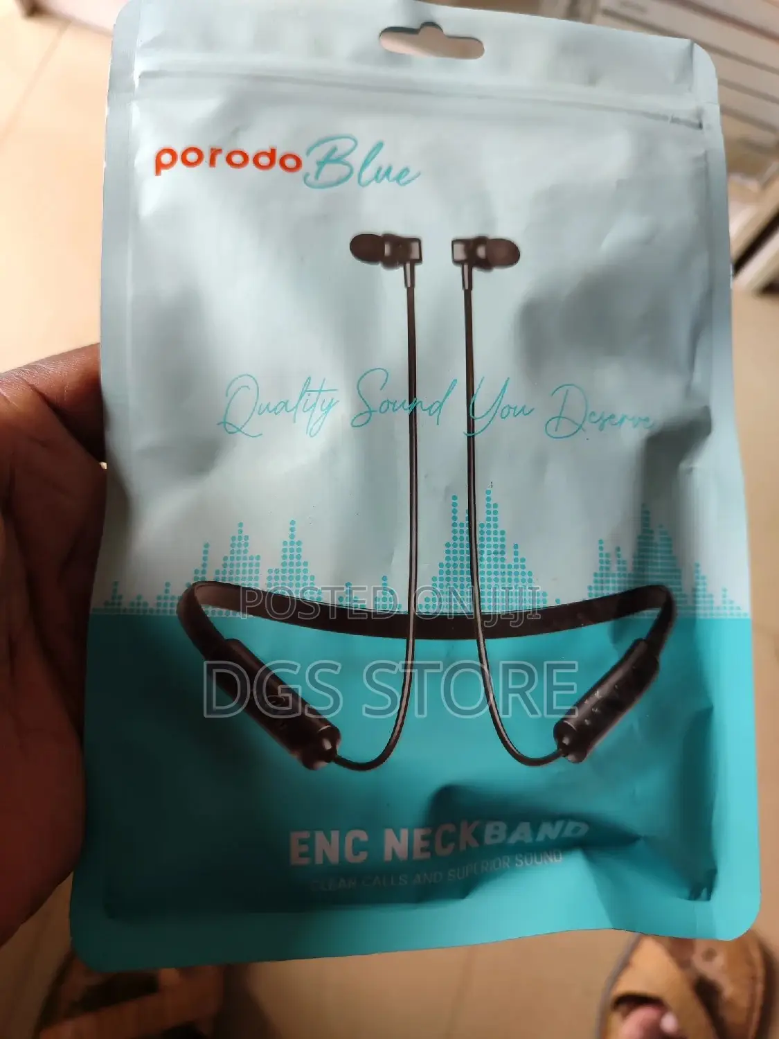 Porodo Blue ENC Neckband Bluetooth