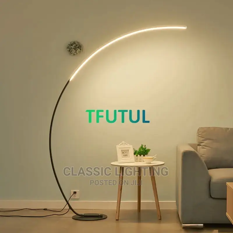 C Floor Lamp Dimming Remote Control Colorful Black White