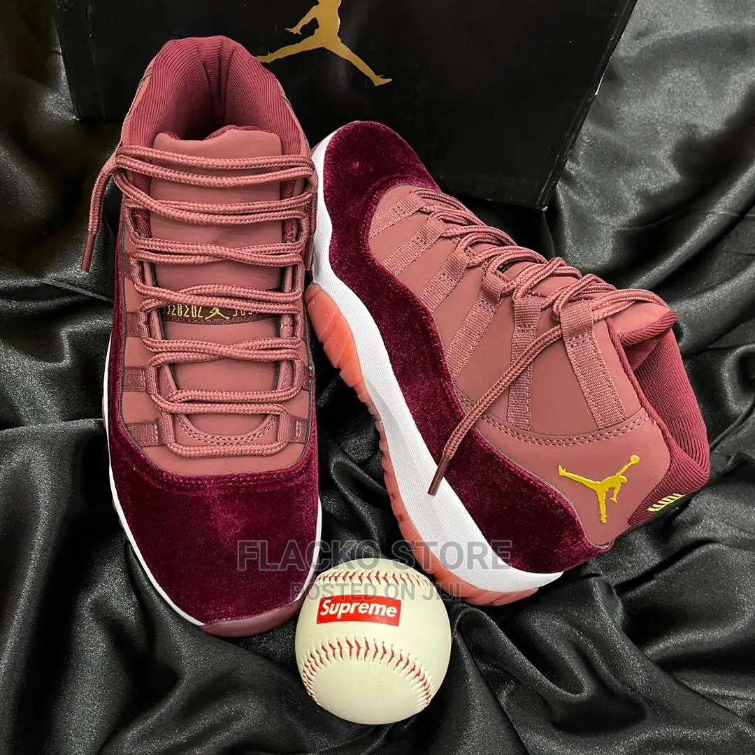 Original Air Jordan 11 Retro Heiress Night Maroon Sneakers