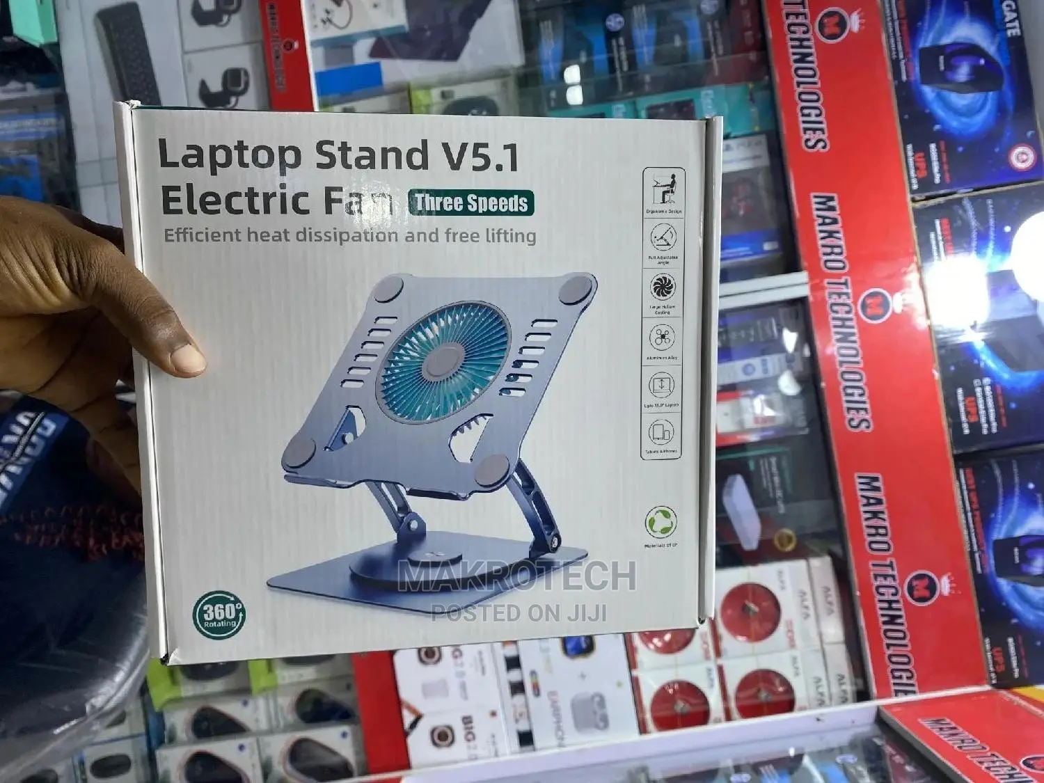 Laptop Stand Computer Stand With Cooling Fan Rotatable 360