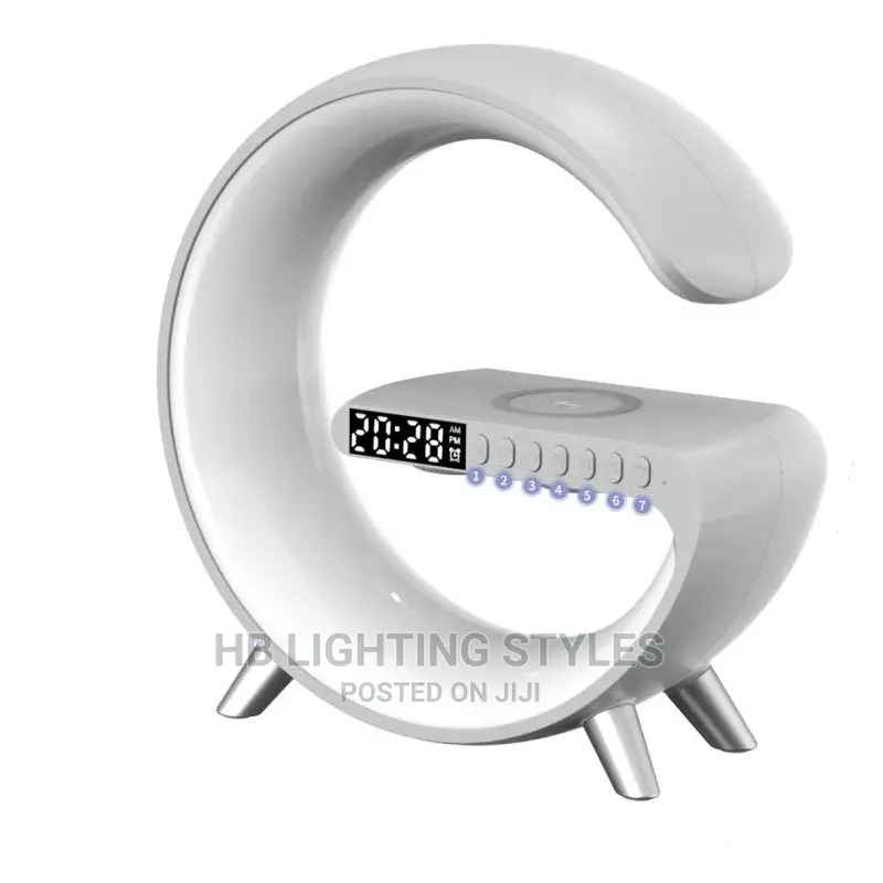 Wireless Charger Alarm Clock Speaker Table Lamp