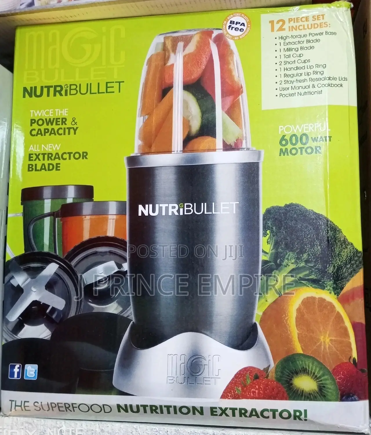 Nutribullet Magic Bullet Extractor Blender 600 Watt