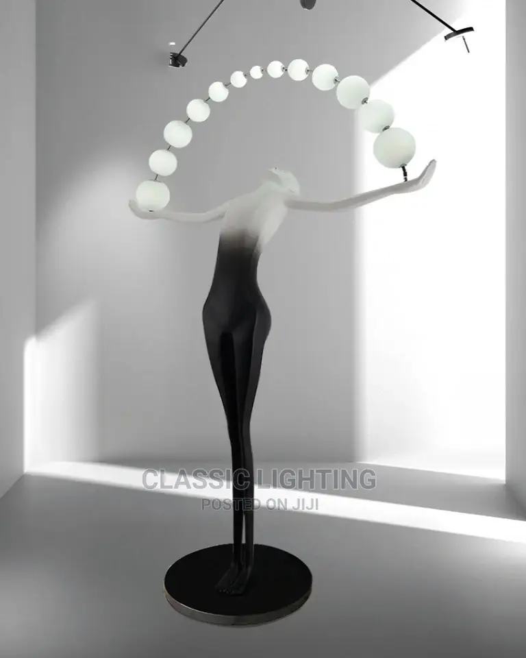 Figure Art Sculpture Floor Lamp Designer Hotel Lobby