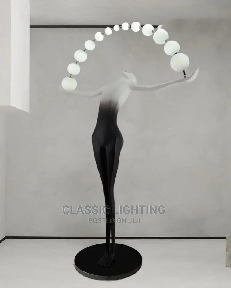 Figure Art Sculpture Floor Lamp Designer Hotel Lobby