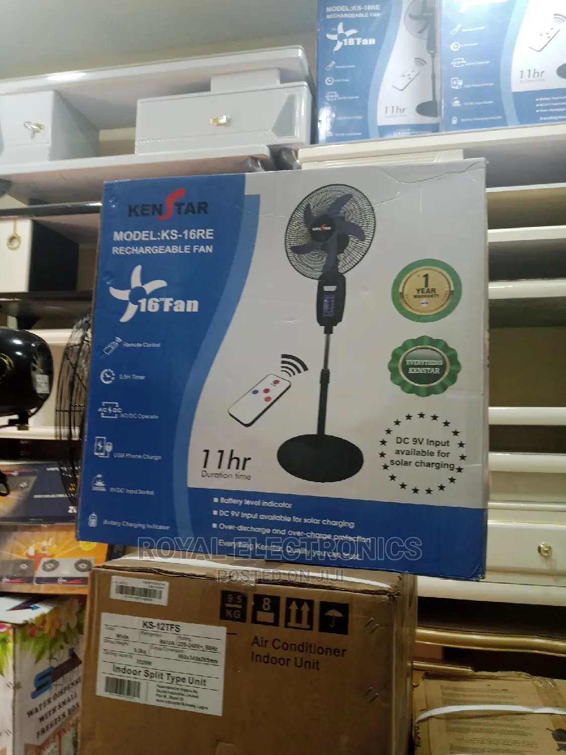 Trendy Design Kenstar Rechargeable Standing Fan 16inch
