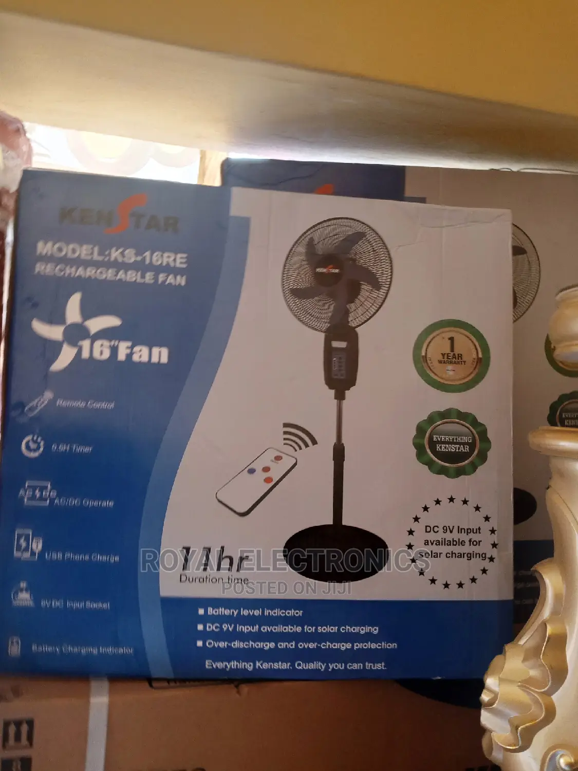 Best Released Kenstar Rechargeable Standing Fan 16inch