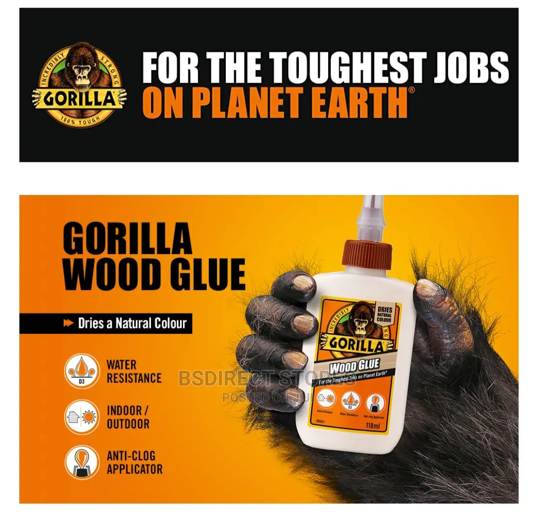 Gorilla Glue Gorilla PVA Wood Glue 118ml Water Resistant