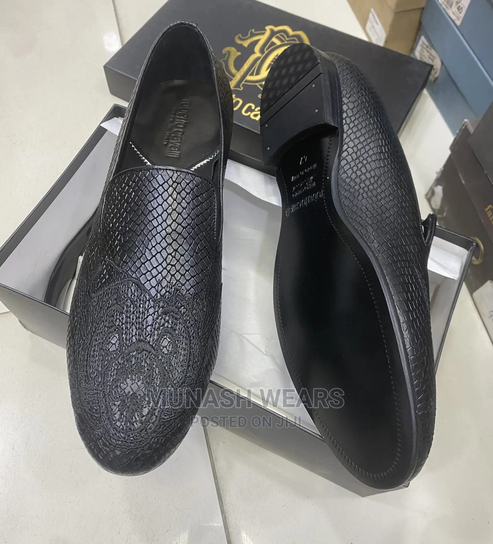 Italian Leather Roberto Cavali Shoe 40-47