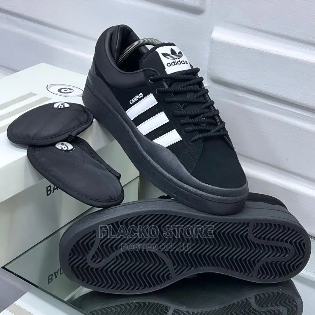 Original Adidas Campus Bad Bunny Wild Moss Black Sneakers