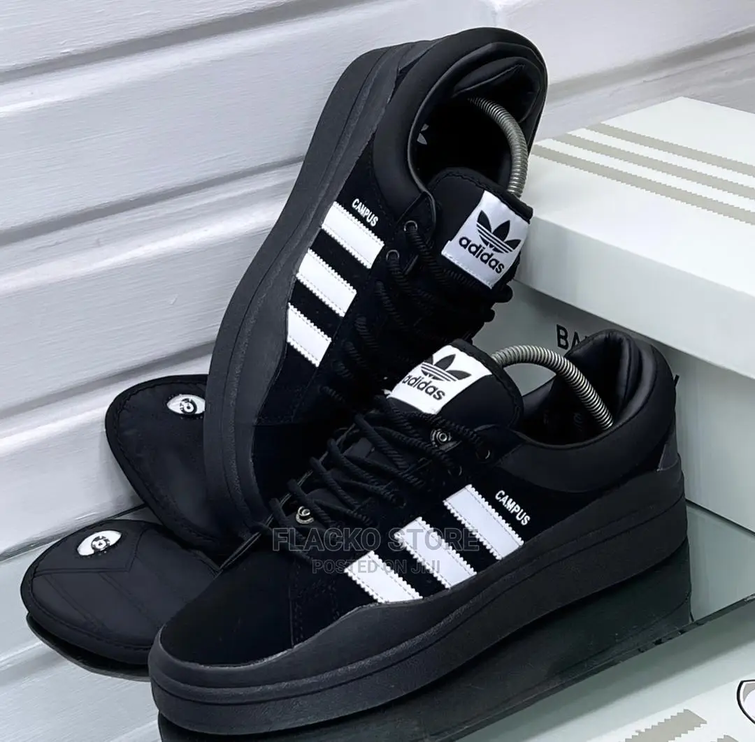 Original Adidas Campus Bad Bunny Wild Moss Black Sneakers