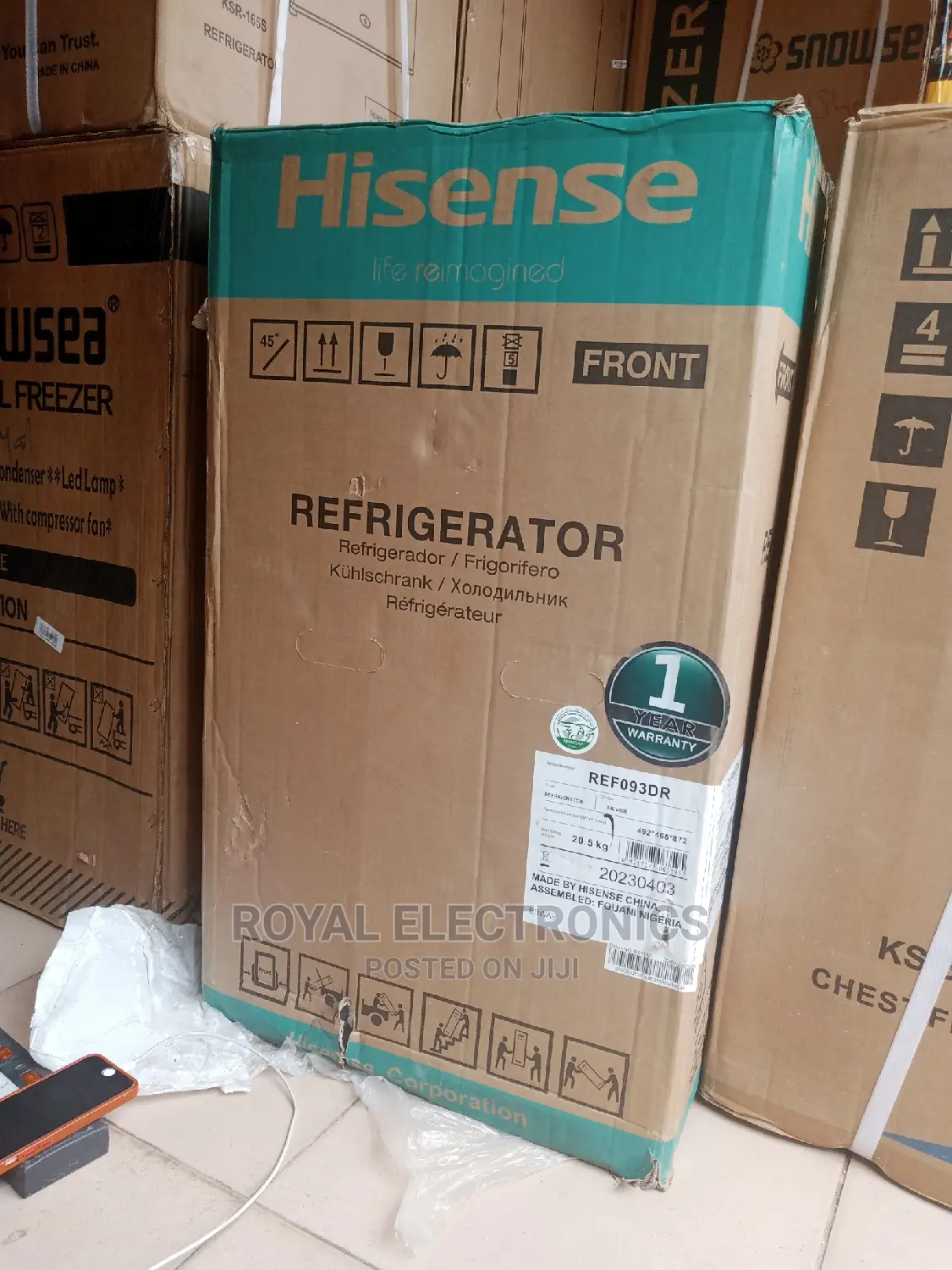 Unique Quality Hisense 93L Single Door Refrigerator