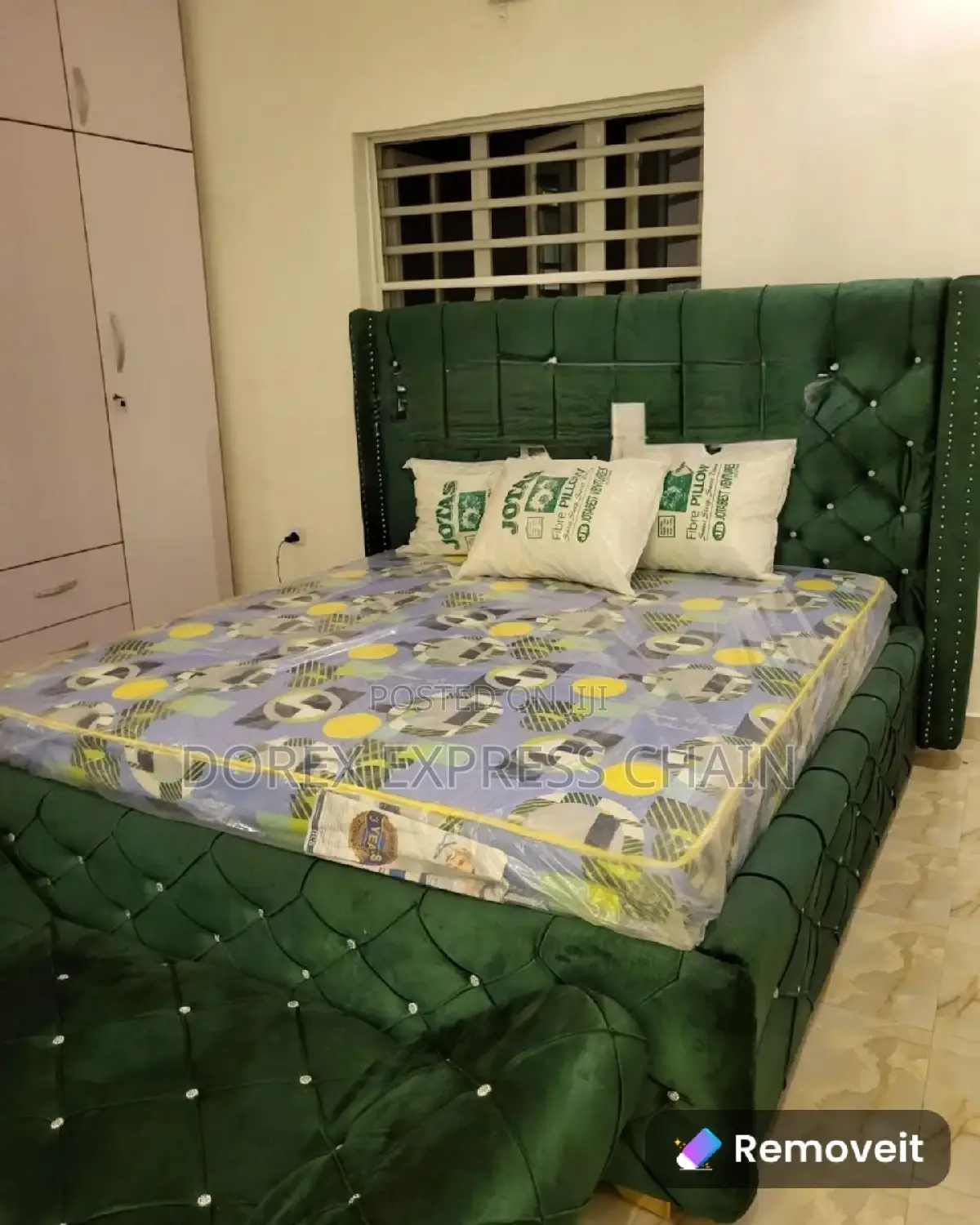 Large Beautiful Bedframe With Chair