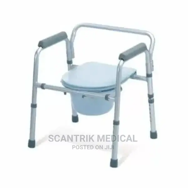 Height Adjustable Steel Disabled Commode Chair