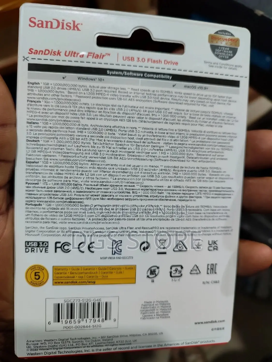 Sandisk Ultra Flair 3.0 512gb Flash Drive