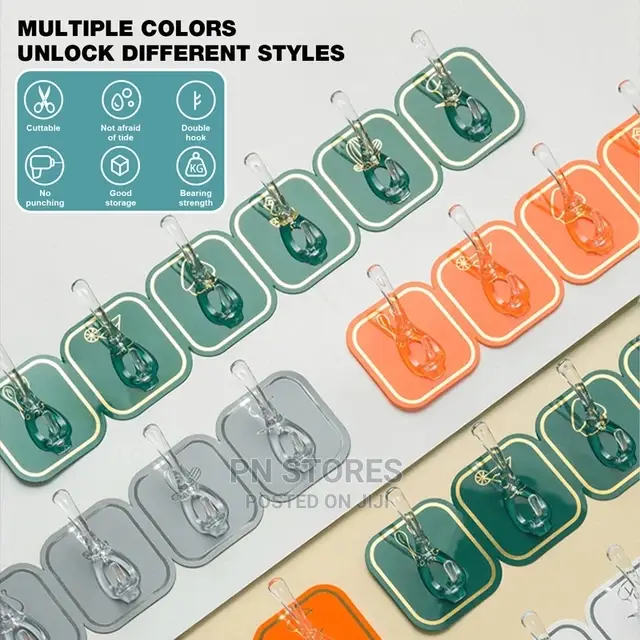 12 PCS Strong Adhesive Wall Stick Hook
