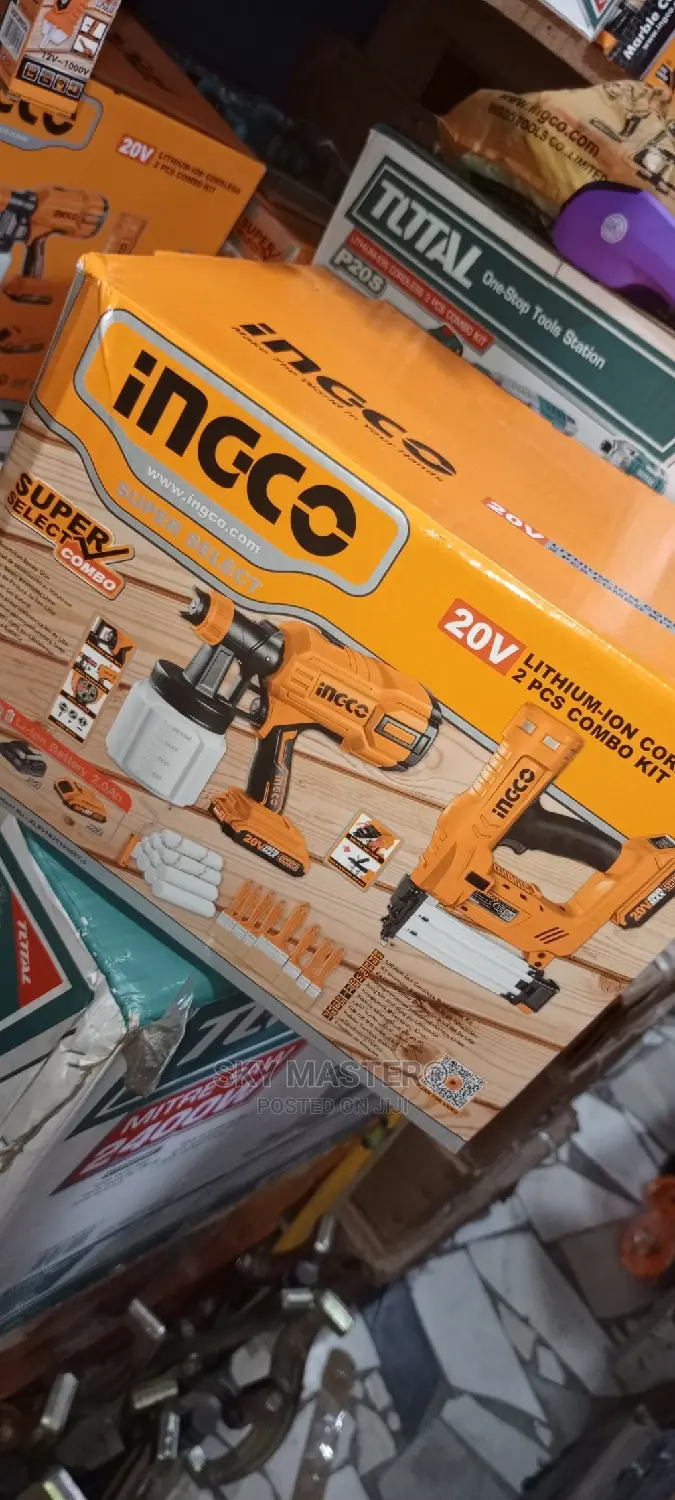Cordless Nailer Machine With Spray Gun