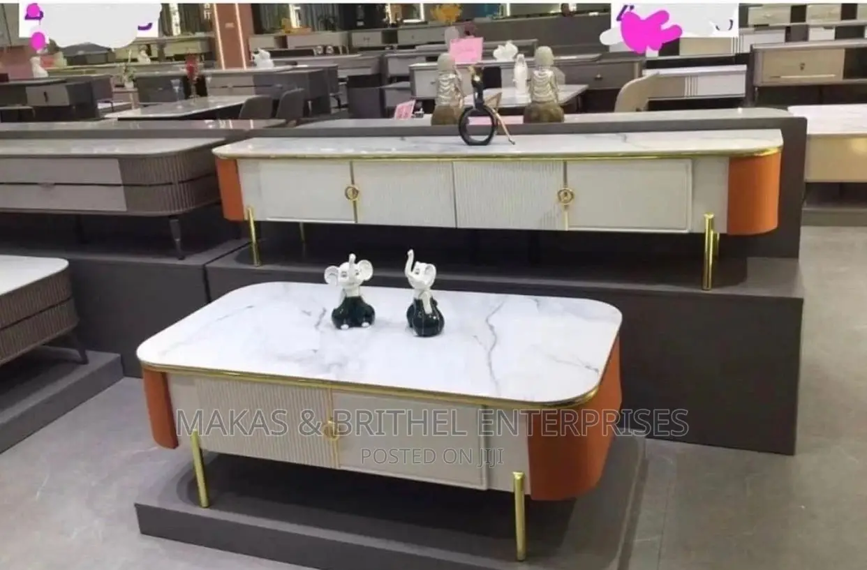 Luxurious Marble TV Stand and Center Table