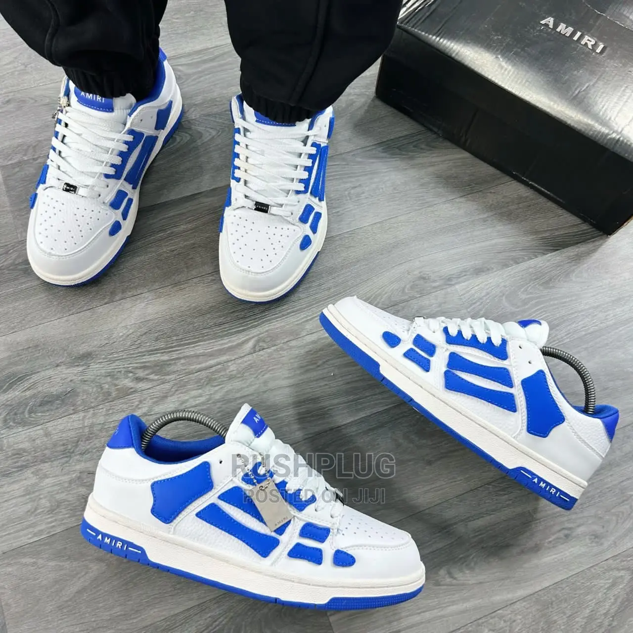 New Mike Amiri Skel “Blue /White” Low Tops Sneakers