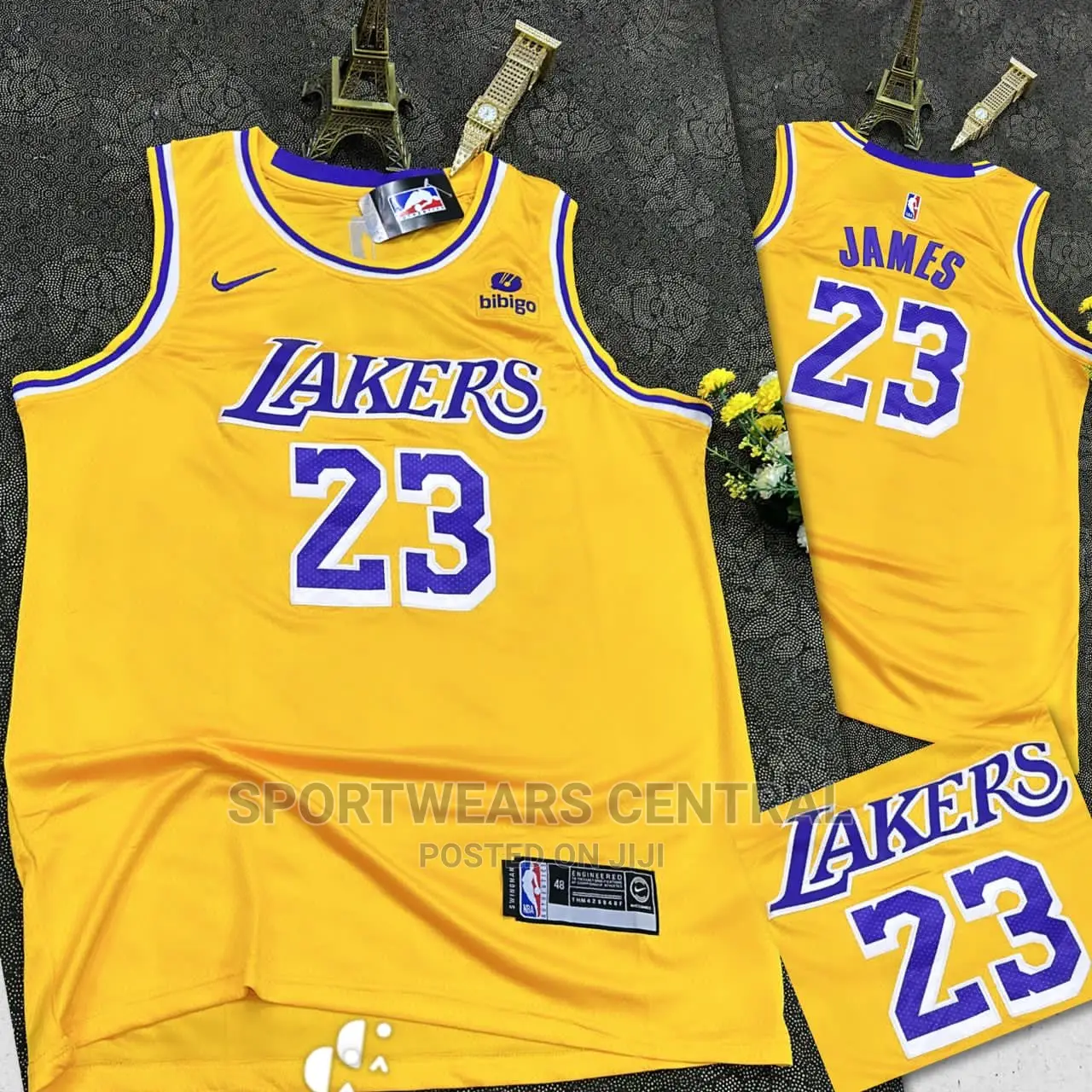 Top Quality Lakers Yellow Basketball JERSEY