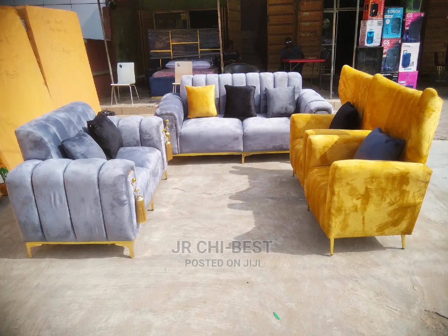 Unique Set of Upholstery Fabric Chairs | Sofa | Couch