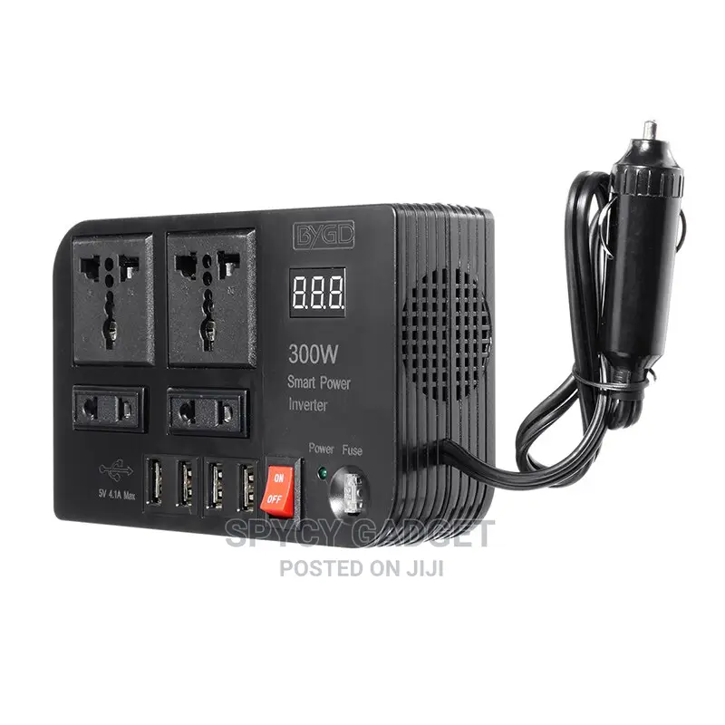 300w Car Power Inverter With Usb Ports Socket Plug