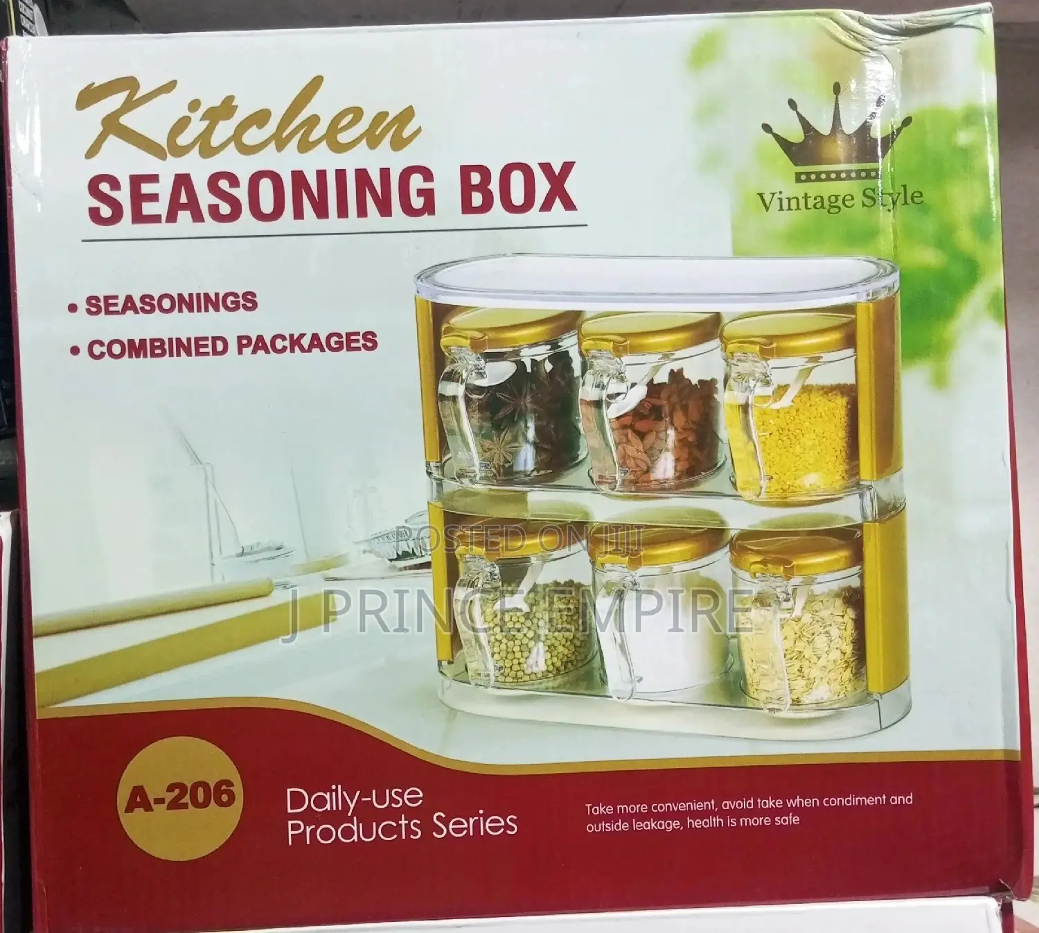 Seasoning Box With 6 Containers For Seasoning - 300ml