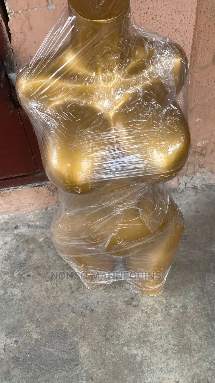 Gold Fibre Pants and Bra Half Body Display Mannequin