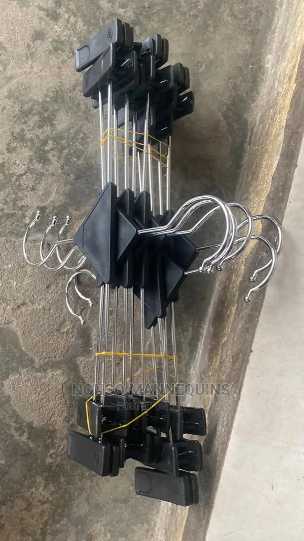 Black Clip Hangers for Trousers/Skirts