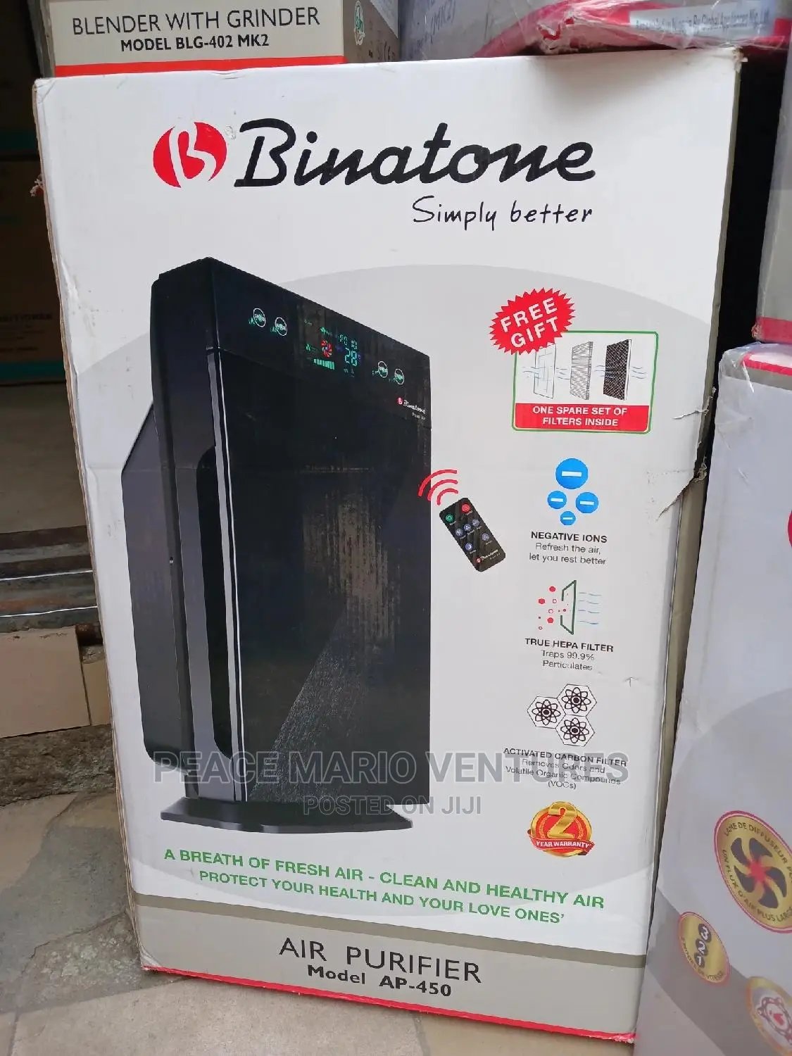 Quality Binatone Air Purifier With 12months Warranty.